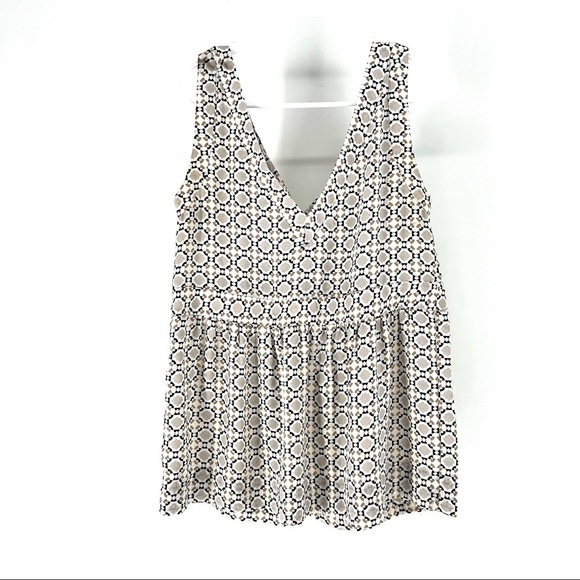 Ann Taylor Loft Women's Baby Doll Geometric Pattern Empire Tank Top/Cami… - Picture 5 of 6